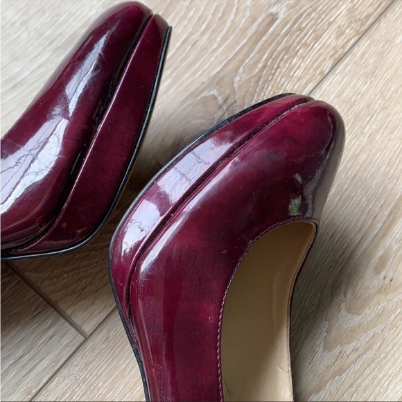 Enzo Angiolini Dixy Red Plum Patent Leather Pumps - Picture 11 of 14